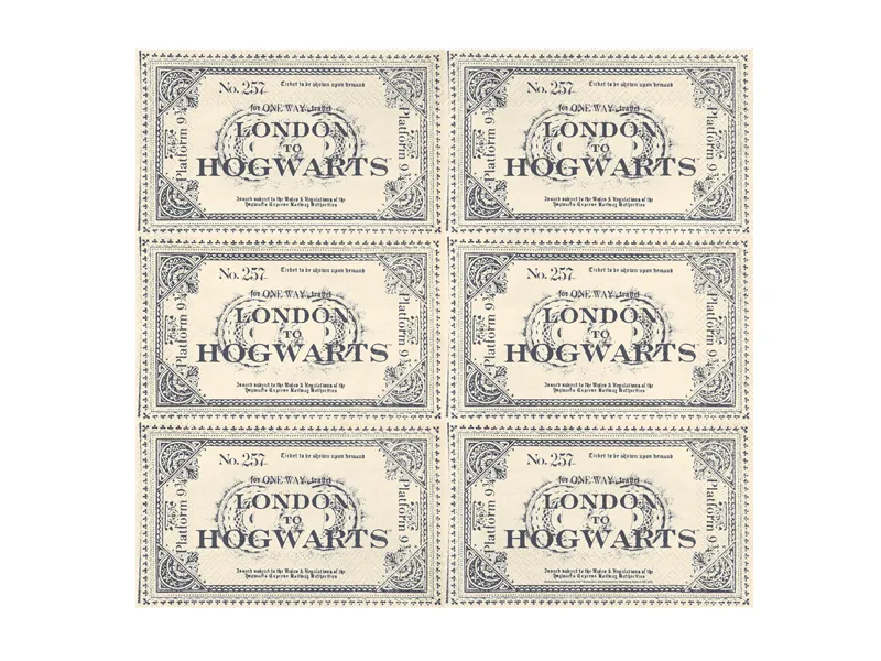 20 Guardanapos de Papel 33x40cm Bilhete Hogwarts Harry Potter