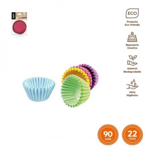 90 Formas de Brigadeiro 2,2x2cm Cor Sortida