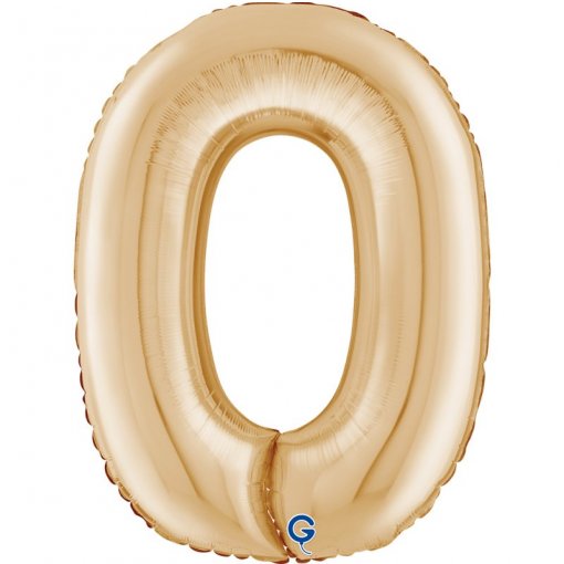Balão Foil 66cm Dourado Branco nº0