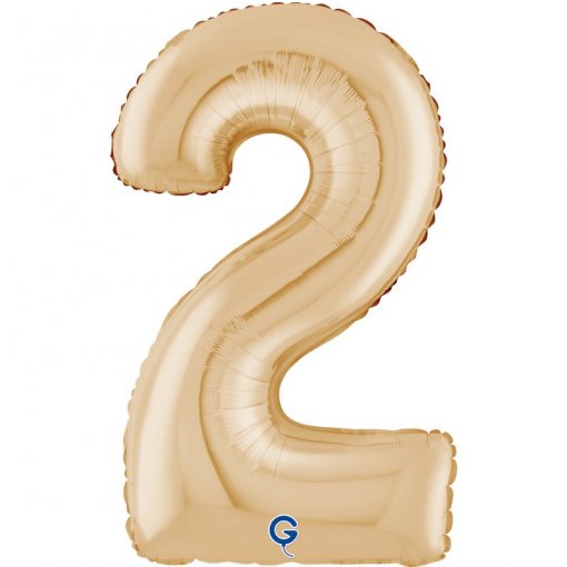 Balão Foil 66cm Dourado Branco nº2