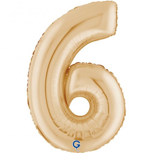 Balão Foil 66cm Dourado Branco nº6