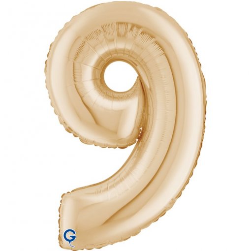 Balão Foil 66cm Dourado Branco nº9