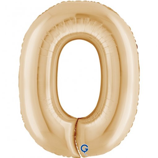 Balão Foil 102cm Dourado Branco nº0