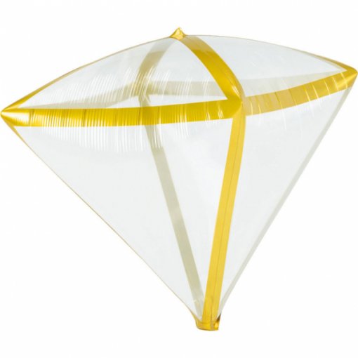 Balão Dourado Diamondz Trimz 38x43cm