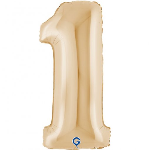 Balão Foil 102cm Dourado Branco nº1