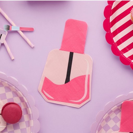 16 Guardanapos 17,5x11cm Verniz Unhas - Pamper Party