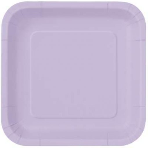 16 Pratos Quadrados 18cm EU Lilás