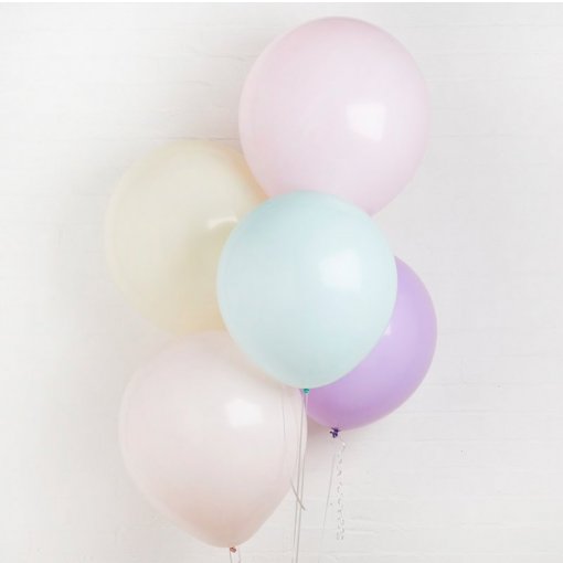 5 Balões Látex 45cm Pastel Mix