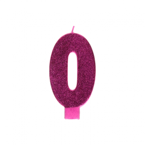 Vela Aniversário 10cm nº0 Rosa