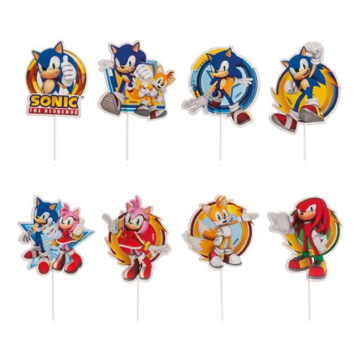 16 Topos de Bolo Sonic The Hedgehog