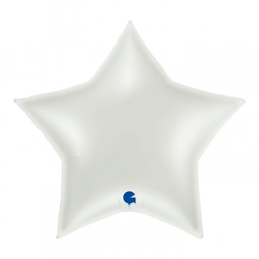 Balão Foil Estrela 91cm White - Branco