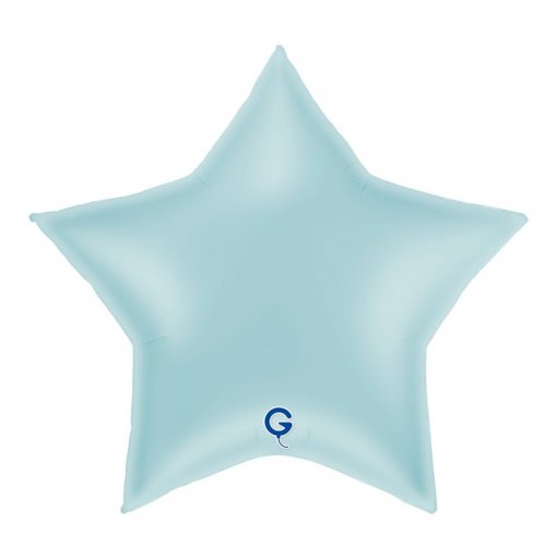 Balão Foil Estrela 91cm Pastel Blue - Azul Claro