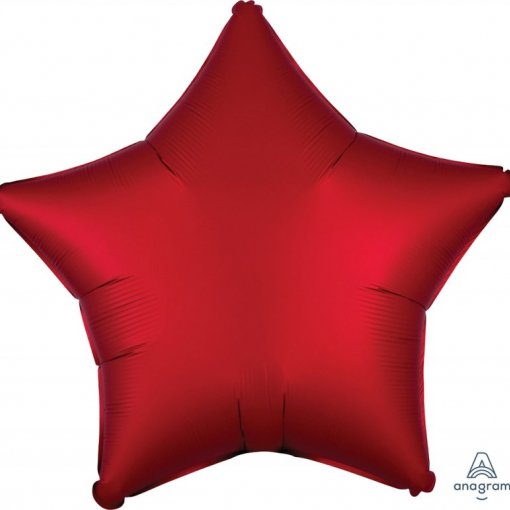 Balão Foil 48cm Estrela Satin Luxe™ Vermelho