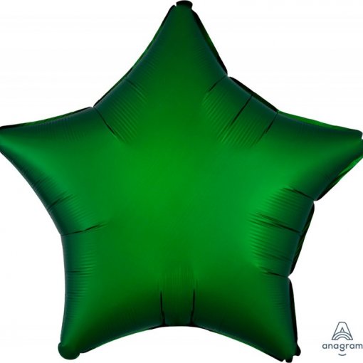 Balão Foil 48cm Estrela Satin Luxe™ Verde Escuroo