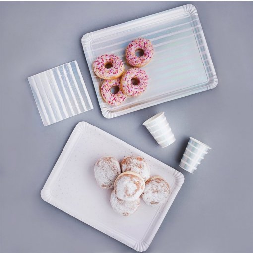 4 Travessas 39x29cm Sortido Iridescente Foil