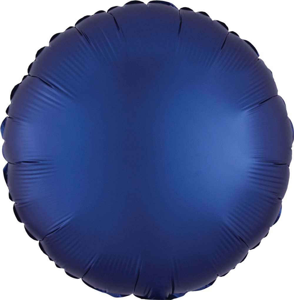 Balão Foil 43cm Redondo Satin Luxe™ Azul Escuro