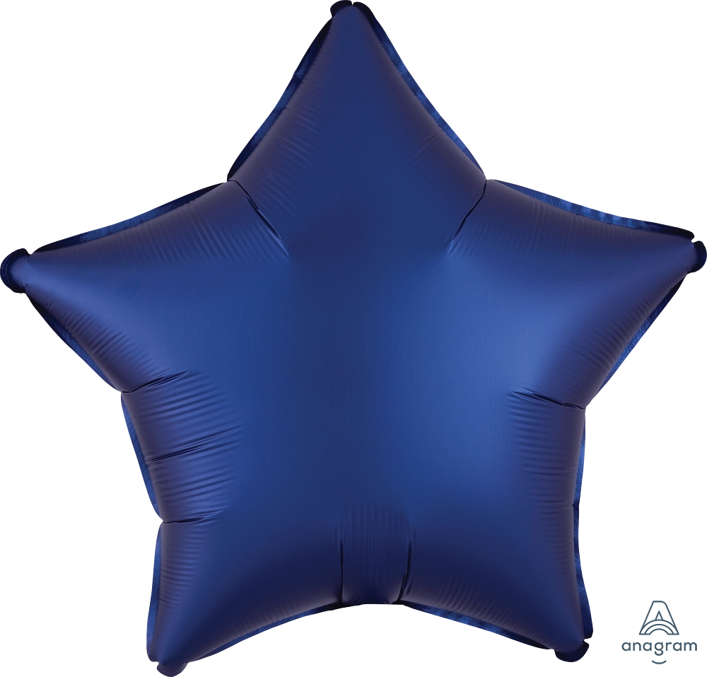 Balão Foil 48cm Estrela Satin Luxe™ Azul Escuro