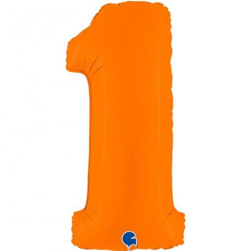 Balão Foil 102cm Laranja Número 1