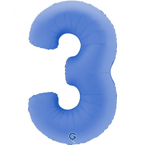 Balão Foil 102cm Soft Matte Lotus Blue nº3
