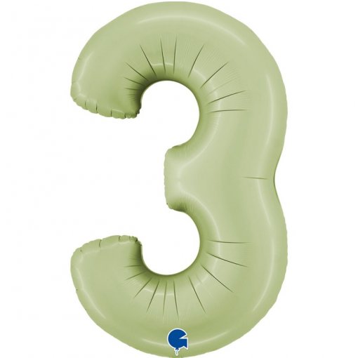 Balão Foil 102cm Verde Oliva Número 3