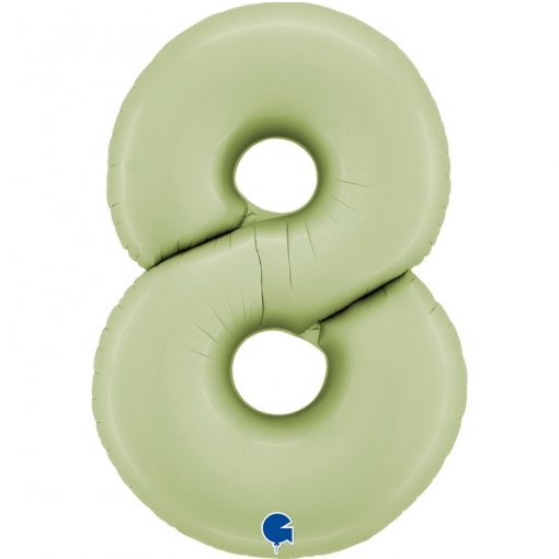 Balão Foil 102cm Verde Oliva Número 8
