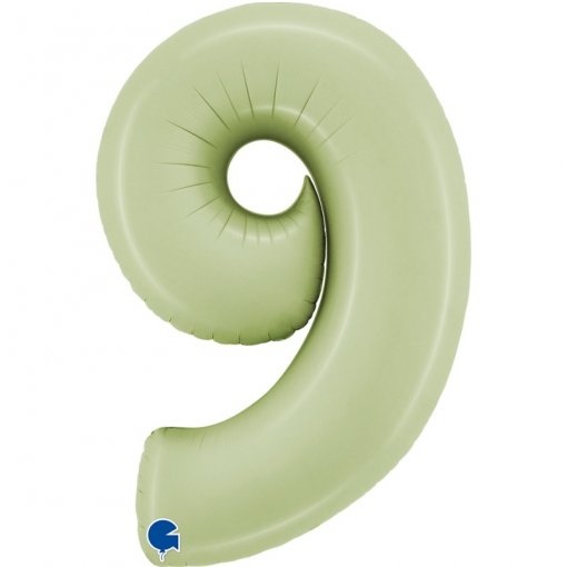 Balão Foil 102cm Verde Oliva Número 9