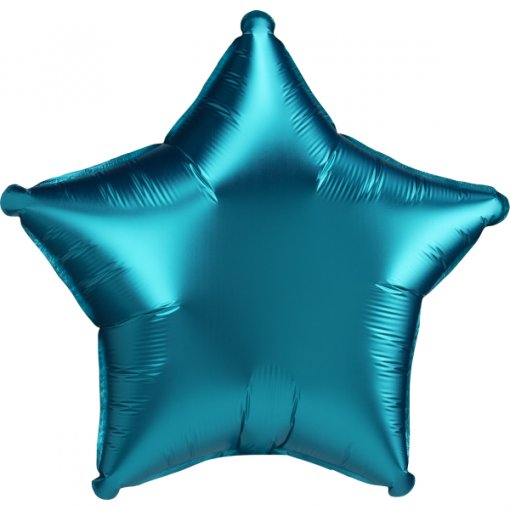 Balão Foil 48cm Estrela Satin Luxe™ Aqua Azul