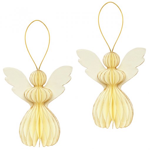 2 Decorações Pendentes 12cm Anjos - Natal