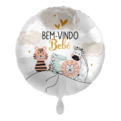 Balão Foil 43cm 'Bem-vindo Bebé' Animais