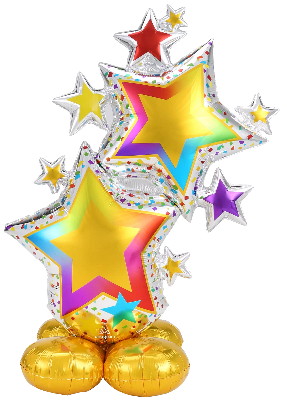 Balão Foil Airloonz 86x149cm Colourful Star Cluster