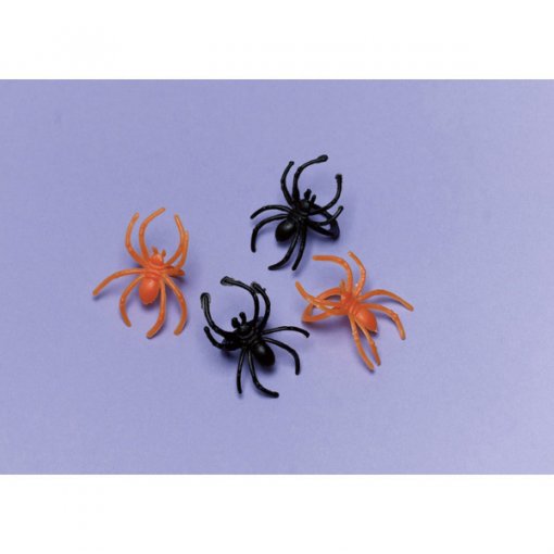 30 anéis de aranha de plástico 4,5 x 2 cm