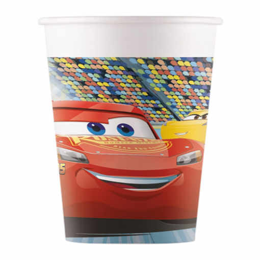 8 Copos 200ml EU Cars McQueen (Carros)