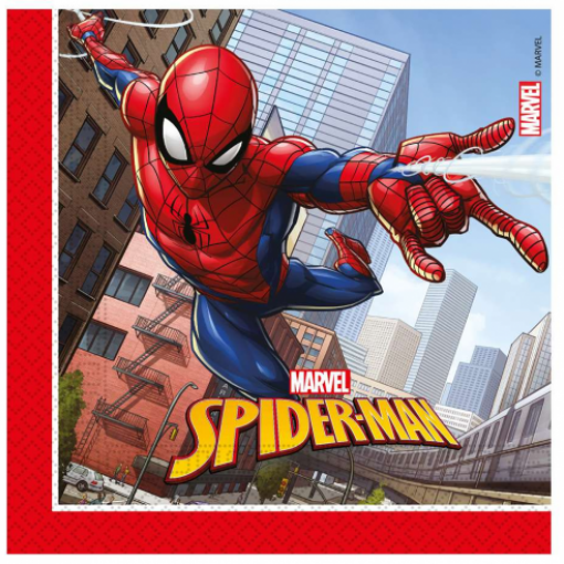 16 Guardanapos 33cm Spider-Man (Homem-Aranha) Crime Fighter
