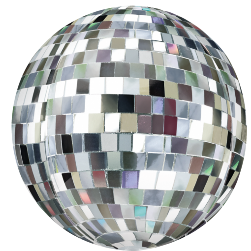 Balão Foil Orbz 38x40cm Bola de Espelhos