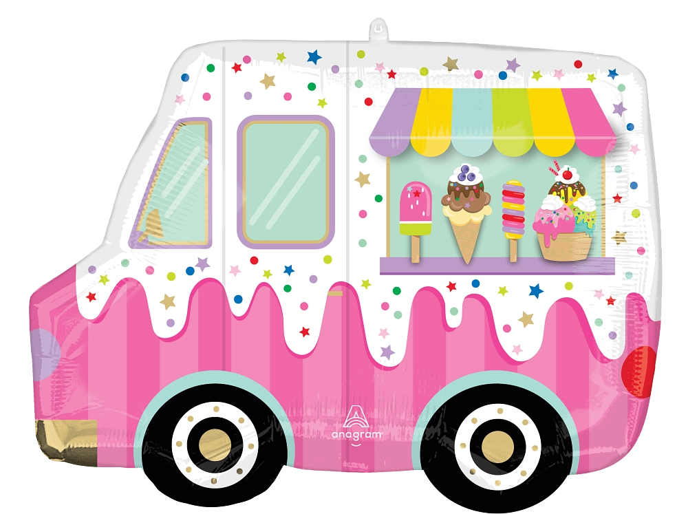 Balão Foil 66x48cm Carrinha dos Gelados