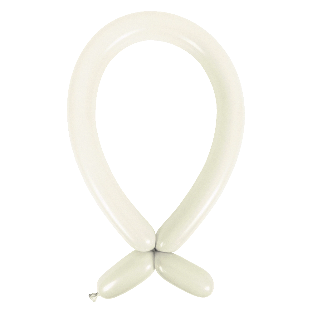 100 Balões latex Modelar 260 Standard Frosty White