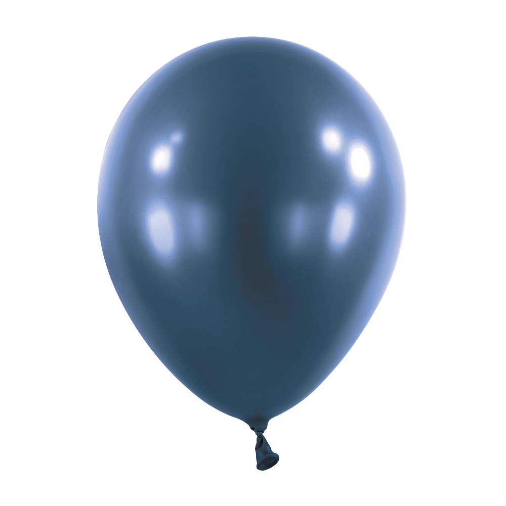 50 Balões latex 11'' (28cm) Metallic Navy Flag Blue