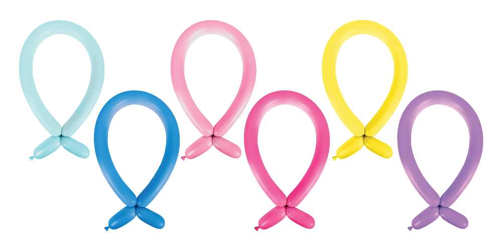 100 Balões latex Modelar 260 Count Vibrant