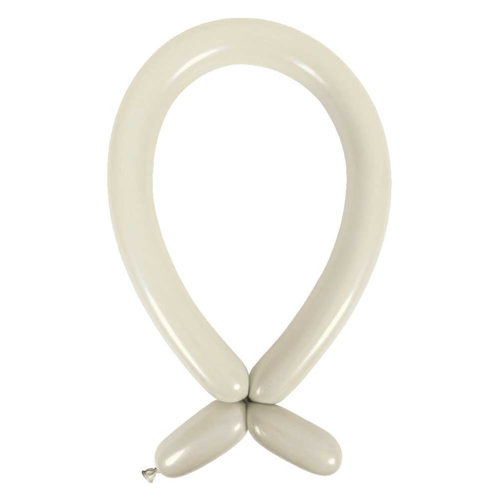 100 Balões latex Modelar 260 Metallic Silver