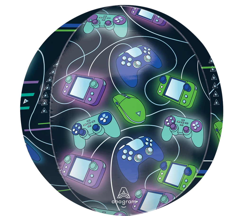 Balão Foil Orbz 38x40cm Game On - Gamer Birthday