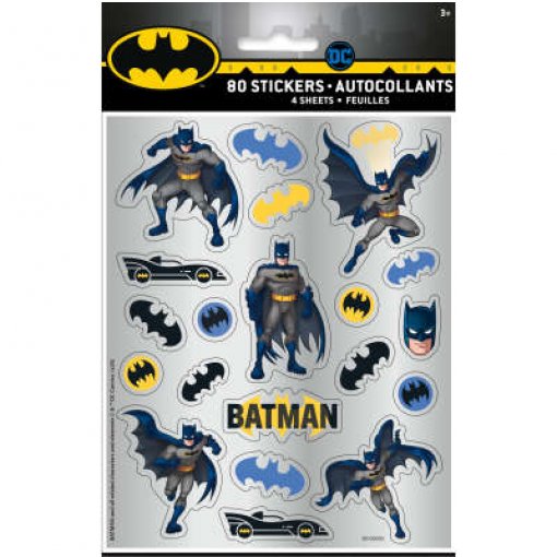 4 Folhas de Autocolantes Batman