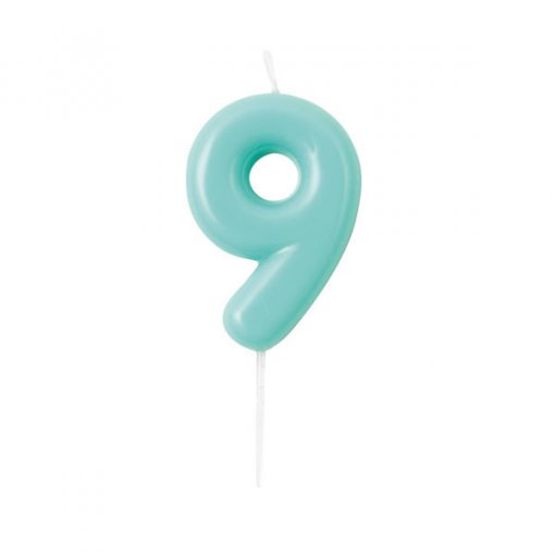 Vela de Aniversário Aquamarine 10,5cm nº9