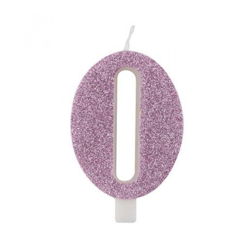 Vela Aniversário 9,5cm Mauve Glitter nº0