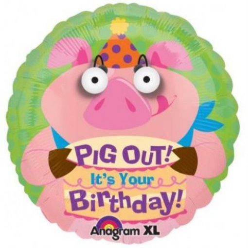 Balão Foil S60 Porco Eye Poppers (Olhos em 3D)