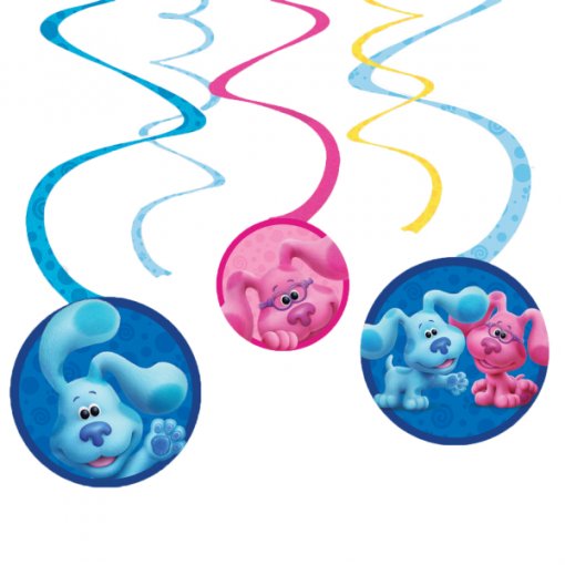 6 Espirais Decorativas 60cm Blue's Clues
