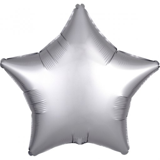 Balão Foil 48cm Estrela Satin Luxe™ Prateado
