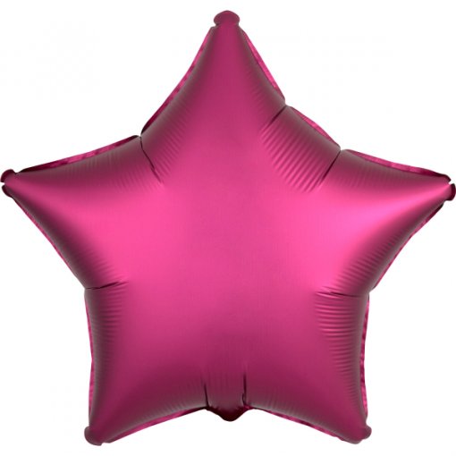 Balão Foil 48cm Estrela Satin Luxe™ Rosa Choque