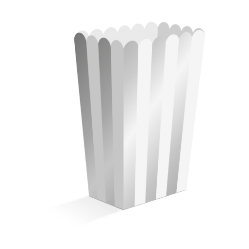 8 Caixas de Pipocas Riscas Prateado