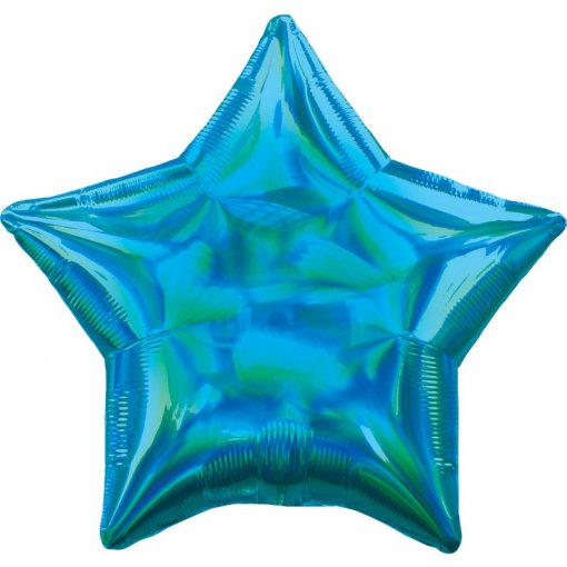 Balão Foil Estrela 20'' Azul Iridescente