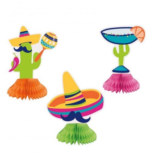 3 Decorações de Mesa Festa Mexicana Boho